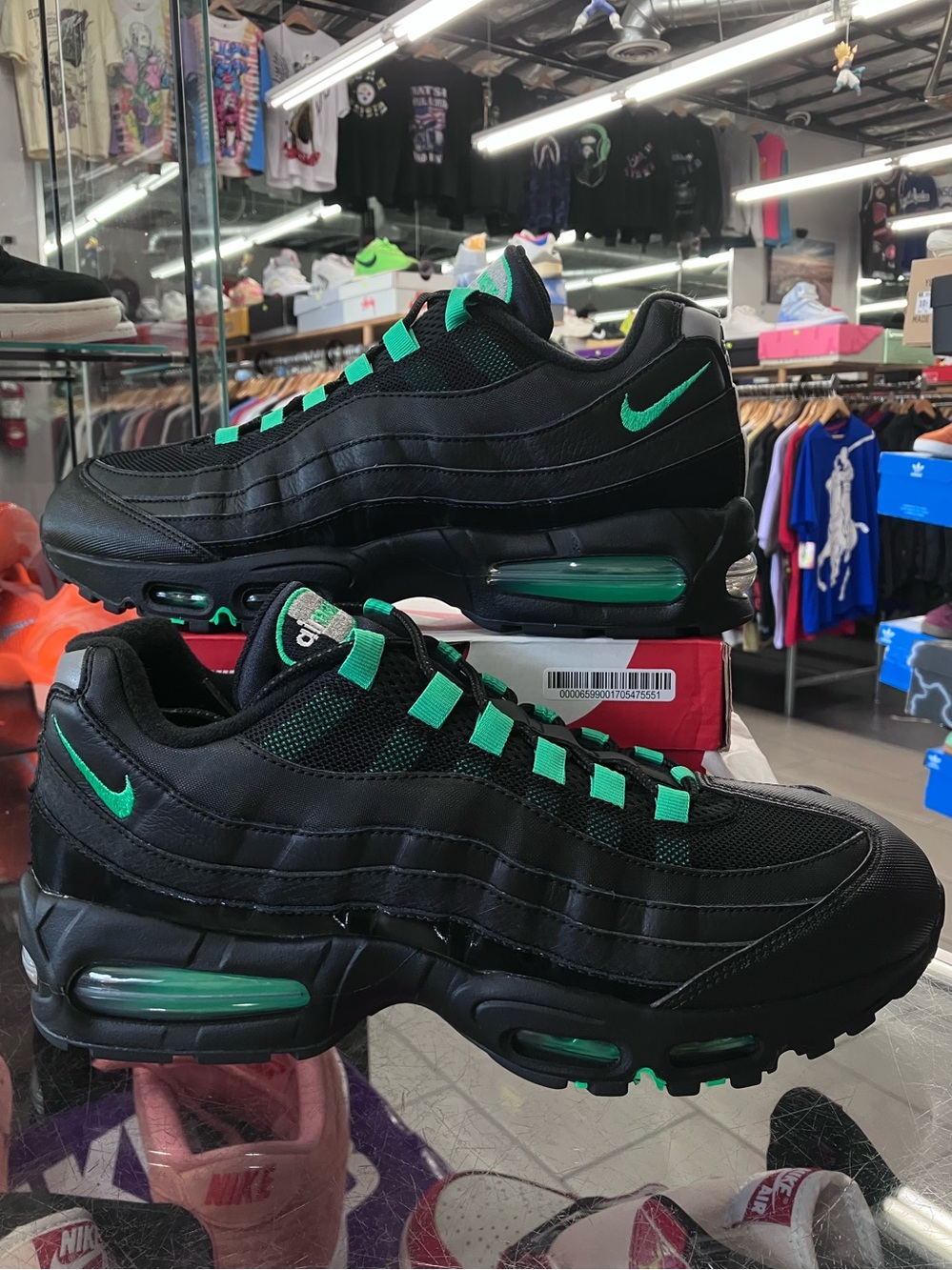 Nike Air Max 95 OG Big Bubble Black Green Shock Size 11.5